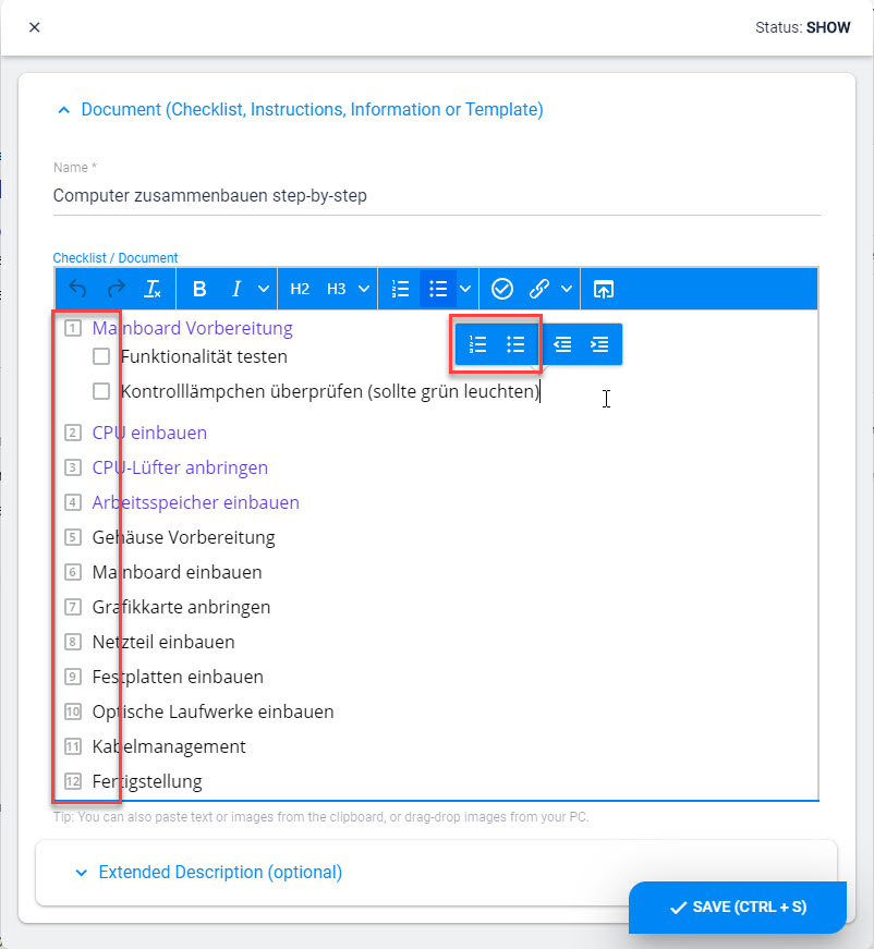Die Vielfalt von azing Checkboxen